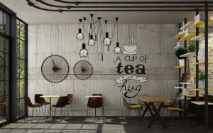 thiết kế quán trà sữa 1