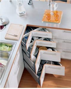 Thiết kế hộc kéo tủ bếp thông minh