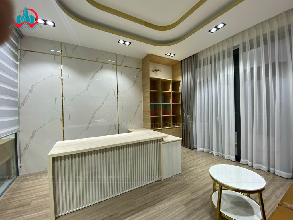 Thiết kế thi công hoàn thiện nội thất nhà phố Linh Đông, Thủ Đức - Phòng tiếp khách V2