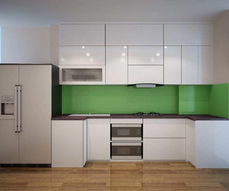 thiết kế tủ bếp với phong cách đơn giản, hiện đại