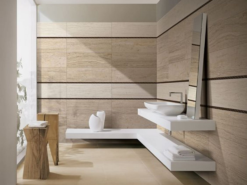 mẫu thiết kế nhà vệ sinh nhà tắm riêng sàn tối tường sáng