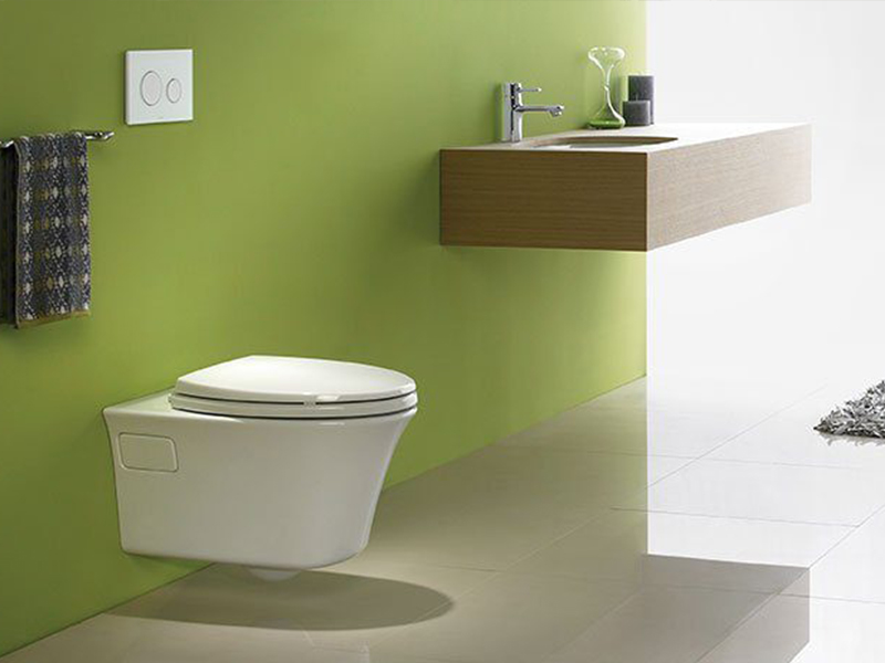 mẫu thiết kế nhà vệ sinh và nhà tắm riêng toiler gắn tường