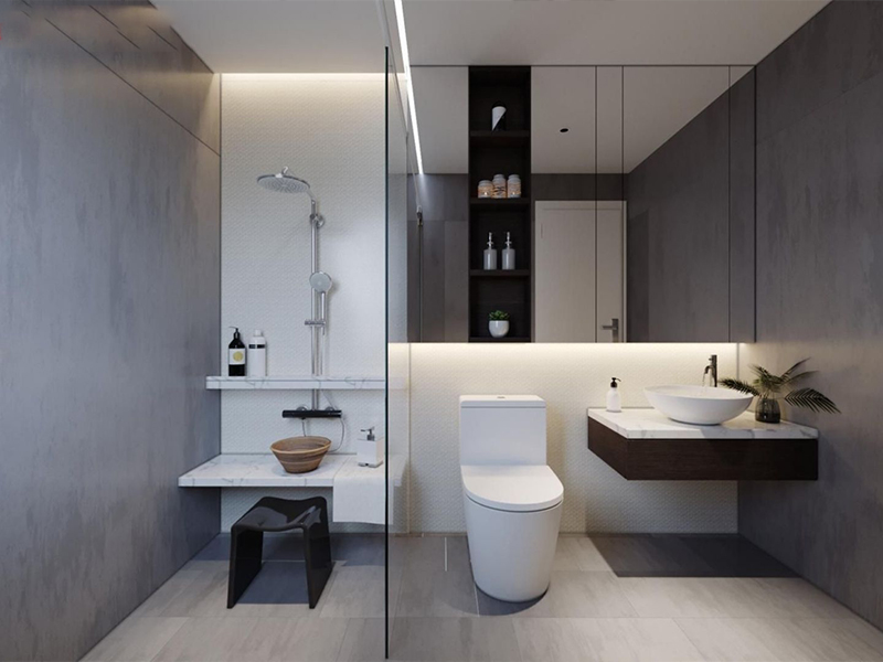 ưu điểm tối đa thời gian sử dụng thiết kế nhà vệ sinh và nhà tắm riêng
