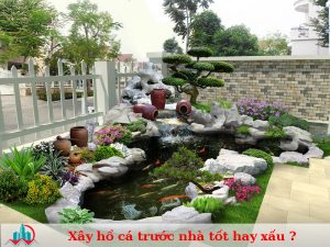 xây hồ cá trước nhà